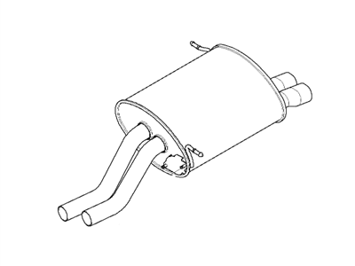 BMW Z3 Exhaust Resonator - 18107505644