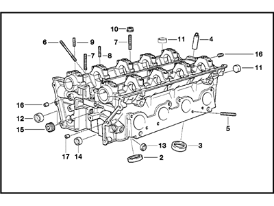 2003 BMW 540i Cylinder Head - 11121745458