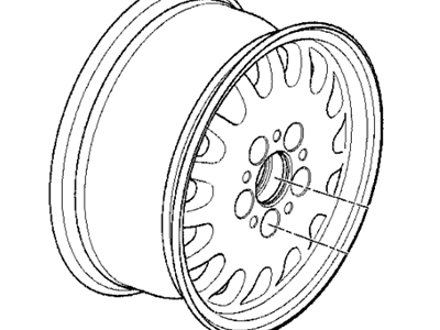 1998 BMW 323is Alloy Wheels - 36111180447