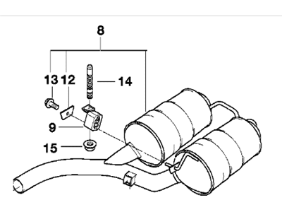 BMW 525i Exhaust Resonator - 18107831970