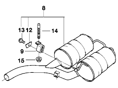 BMW 18101407970 Rear Muffler