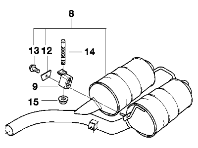 BMW 540i Exhaust Pipe - 18101439825