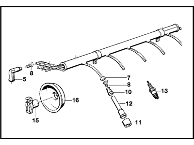 1983 BMW 633CSi Spark Plug Wires - 12121279550