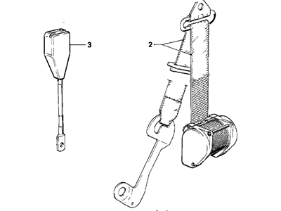 1986 BMW 635CSi Seat Belt - 72111930908