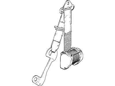 1987 BMW 635CSi Seat Belt - 72111941507