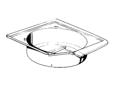 BMW 41121904445 Floor Panel Trunk Lateral