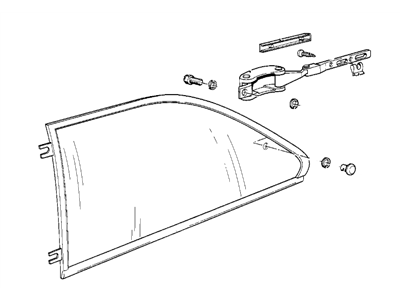 BMW 51361880553 Vent Window Green Left