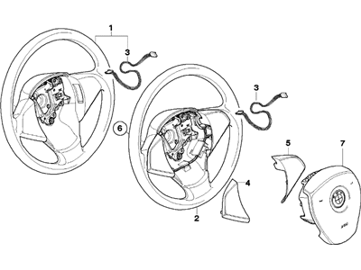 2007 BMW X3 Steering Wheel - 32303455479