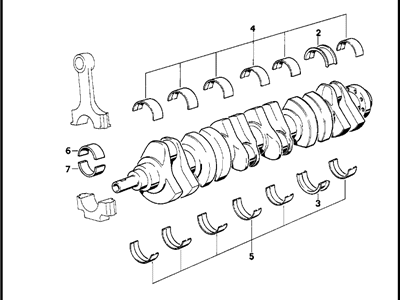 BMW 11211705848 Crankshaft With Bearing Shells