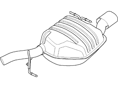 2006 BMW 650i Exhaust Pipe - 18307544291