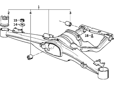 1989 BMW 750iL Axle Beam - 33311090382