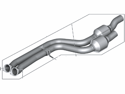 BMW 18307857330 Exchange Catalytic Converter With Front Pipe