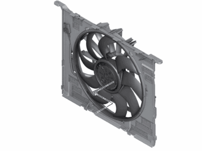 BMW 740i xDrive Cooling Fan Assembly - 17428619626