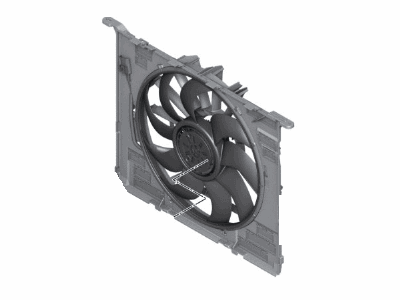 BMW 530i Cooling Fan Assembly - 17427953400