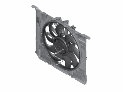 BMW 530i Radiator fan - 17427953400