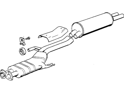 1984 BMW 733i Exhaust Resonator - 18111176188