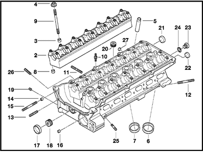 BMW 11127514540 Bearing Ledges Cylinder Head