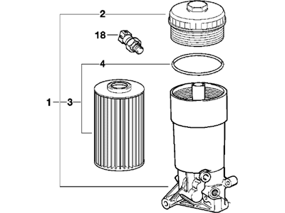 1993 BMW 740i Oil Filter - 11421704919