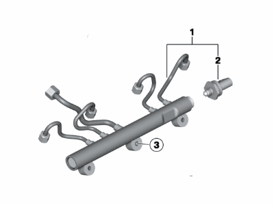 2013 BMW 750Li xDrive Fuel Rail - 13538649321