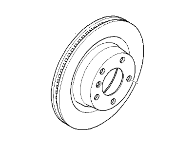 BMW 34216795755 Brake Disc, Ventilated, W/Holes, Rear