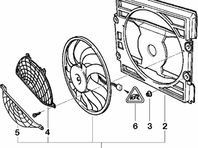 2004 BMW M3 A/C Condenser Fan - 64546988914