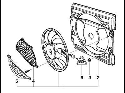 BMW 325xi A/C Condenser Fan - 64546922554