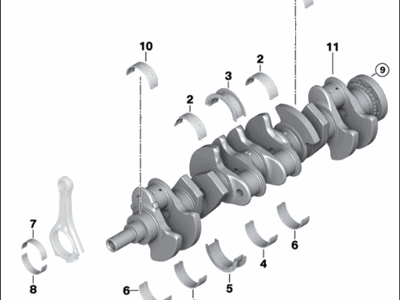 2011 BMW 750i Crankshaft - 11212166362