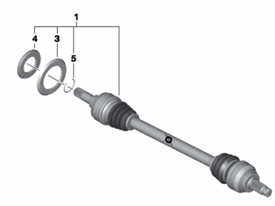 2015 BMW X3 Axle Shaft - 33207598037