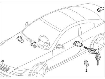 2006 BMW 650i Door Lock Cylinder - 51210033415