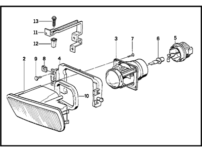 1993 BMW 535i Fog Light - 63178360941