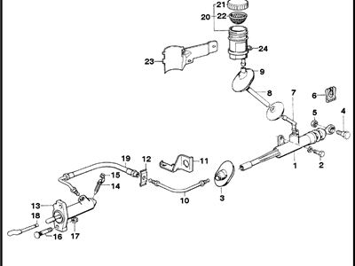 1990 BMW 325is Clutch Slave Repair Kit - 21521157655