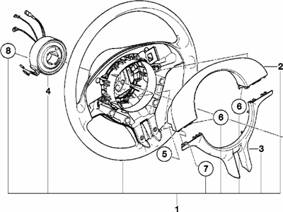 2001 BMW Z3 Steering Wheel - 32306750512