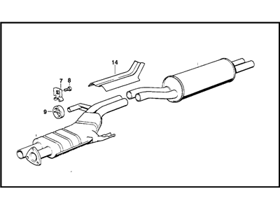 1983 BMW 633CSi Exhaust Resonator - 18121176694