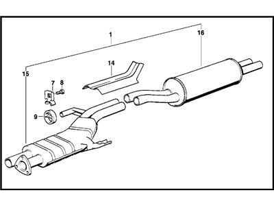 BMW 633CSi Exhaust Resonator - 18121176205