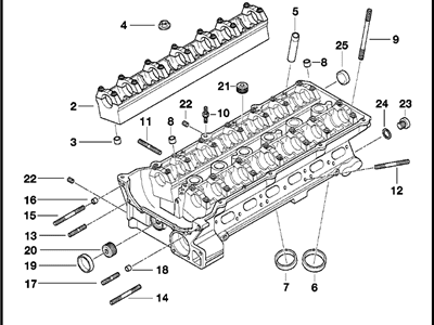 BMW 11121703637 Bearing Ledges Cylinder Head