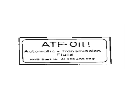 BMW 23111228008 Stick-On Label, Transmission Oil
