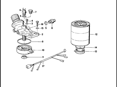 1986 BMW 524td Fuel Filter - 13321285926