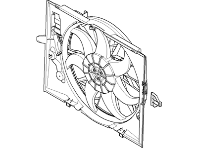 BMW 530i Radiator fan - 17427543282
