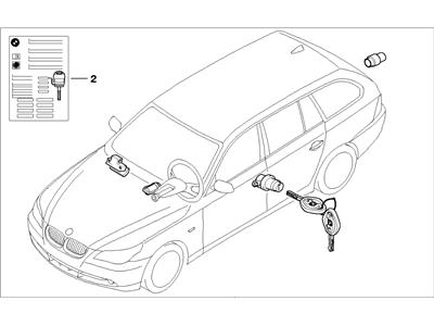 BMW 51210032191 Set Uniform Locking System With Cas Control Unit (Code)
