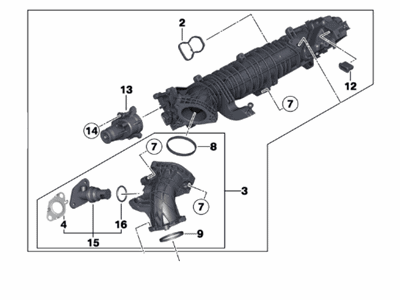 2015 BMW 740Ld xDrive Intake Manifold - 11617811909