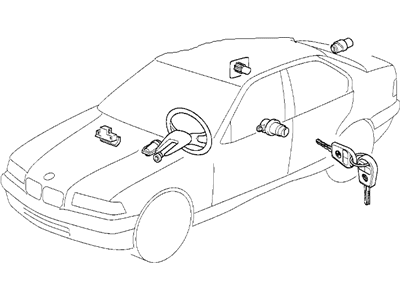 1998 BMW 740iL Door Lock Cylinder - 51211000194