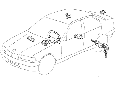 2004 BMW 330i Door Lock Cylinder - 51210017974