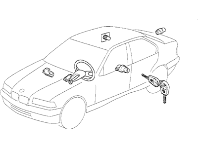 BMW 51219069242 Set Uniform Locking System With Ews Control Unit (Code)