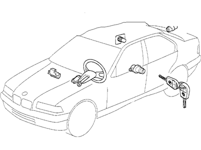 BMW 51210008671 Set Uniform Locking System With Ews Control Unit (Code)