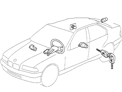 BMW 51219071026 Set Uniform Locking System With Ews Control Unit (Code)