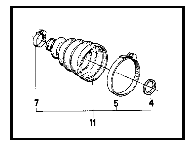 BMW 31601226155 Repair Kit Bellows, Exterior