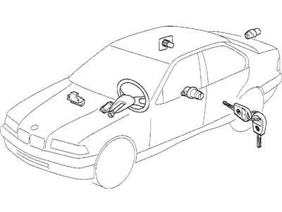 BMW 51210004388 Set Uniform Locking System With Ews Control Unit (Code)