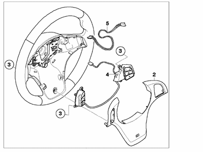 2005 BMW X3 Steering Wheel - 32303448451