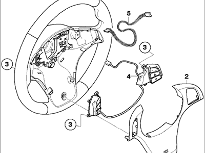 2007 BMW X3 Steering Wheel - 32303455483