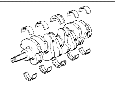 BMW 11211310619 Crankshaft With Bearing Shells